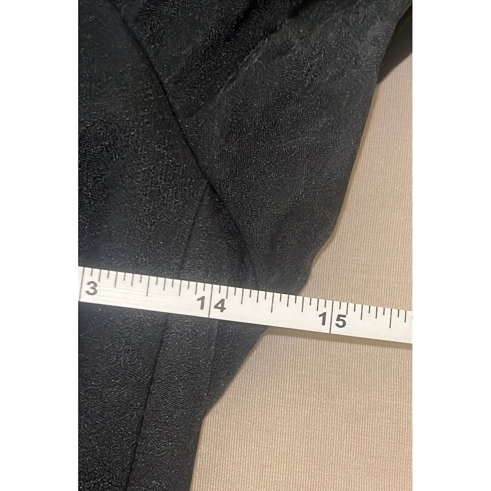 Elie Tahari Black Jacquard Pleated Scoop Neck Sheath Dress Size 0 Cap‎ Sleeve - Picture 6 of 16